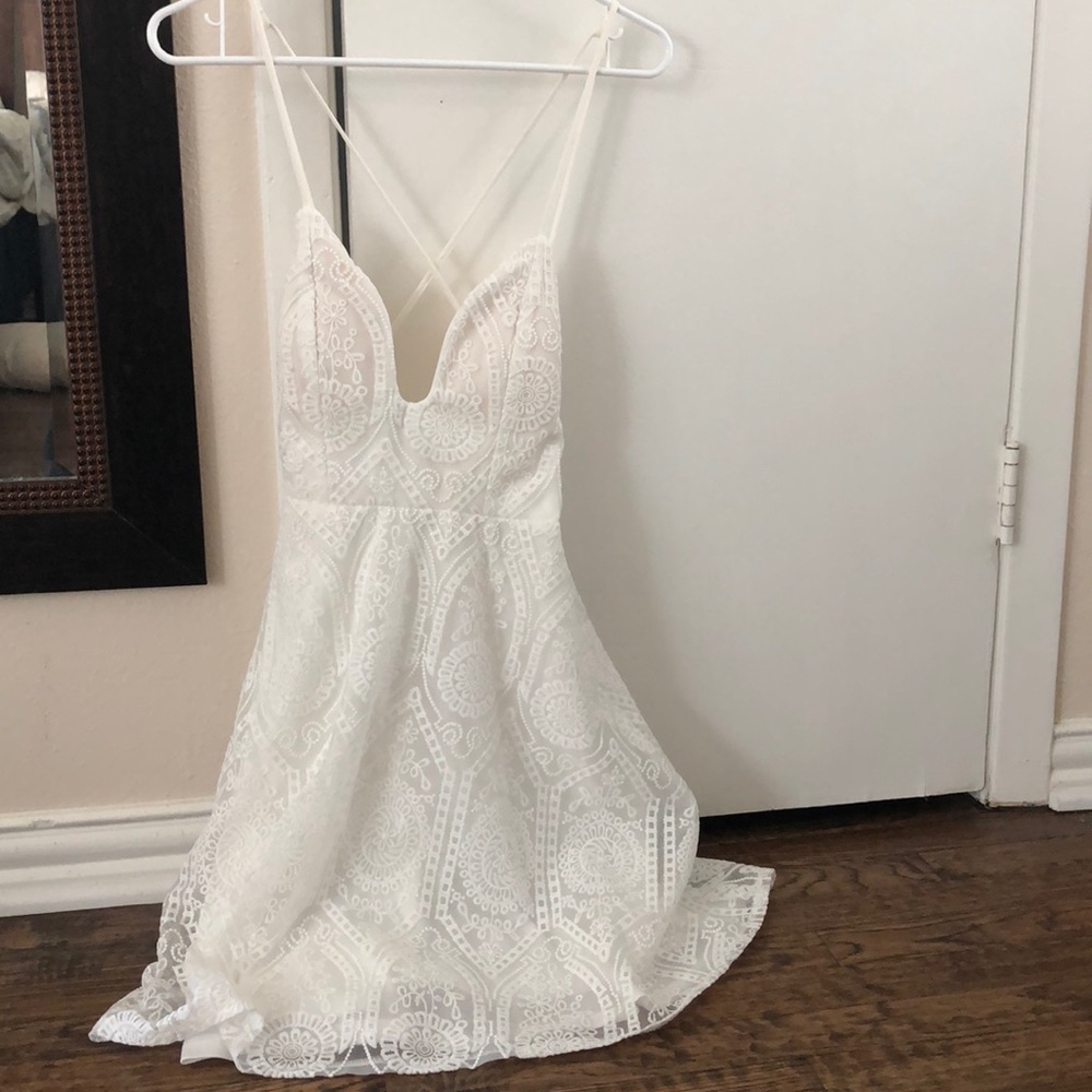 White A-line dress